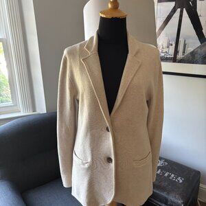 J.Crew Beige Knit Sweater Blazer Jacket Small